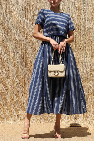 DD8399, Striped Midi Dress