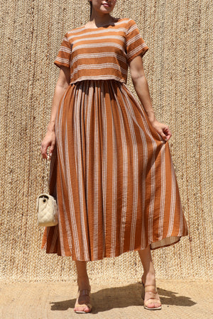 DD8399, Striped Midi Dress