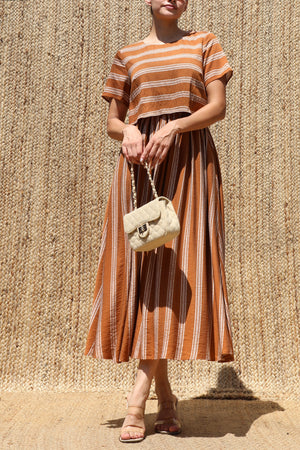 DD8399, Striped Midi Dress