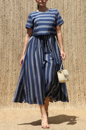 DD8399, Striped Midi Dress