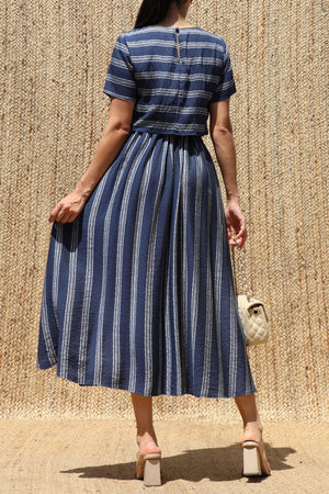 DD8399, Striped Midi Dress
