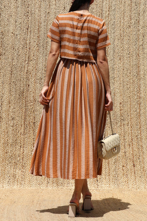 DD8399, Striped Midi Dress