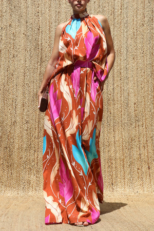 DD8689, Printed Loose Fit Top & Pants Set