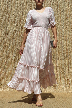 DD7974, Pleated Midi Dress