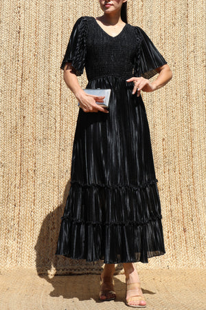 DD7974, Pleated Midi Dress