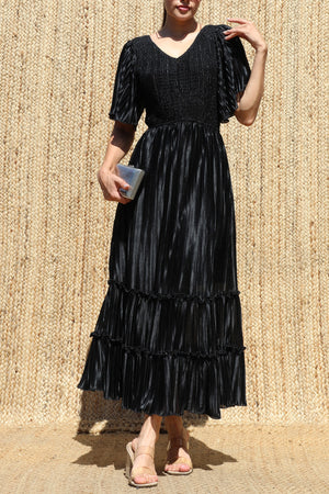DD7974, Pleated Midi Dress