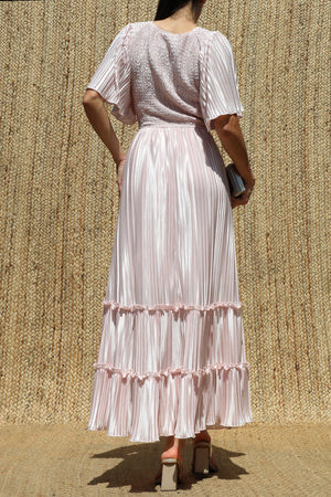 DD7974, Pleated Midi Dress
