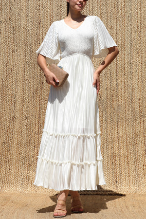 DD7974, Pleated Midi Dress