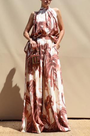 DD8561, Printed Loose Fit Top & Pants Set