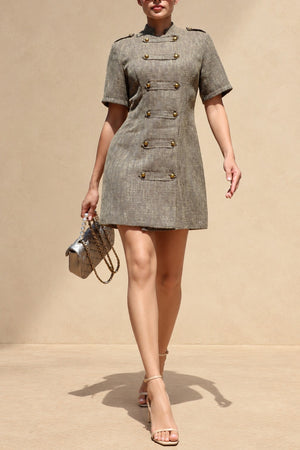 DD8708, Napoleon Tweed Mini Dress