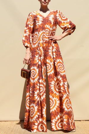 DD8756, Printed Loose Fit Jumpsuit