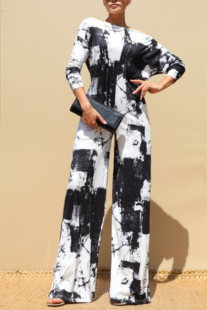DD8763, Tie Dye Off Shoulder Jumpsuit