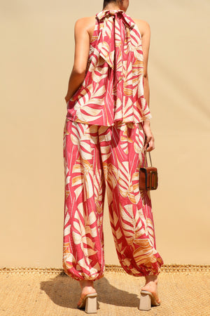 DD8730, Printed Loose Fit Top & Pants Set