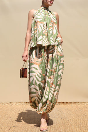 DD8730, Printed Loose Fit Top & Pants Set