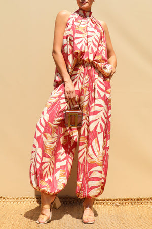 DD8730, Printed Loose Fit Top & Pants Set