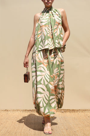DD8730, Printed Loose Fit Top & Pants Set