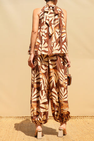 DD8730, Printed Loose Fit Top & Pants Set