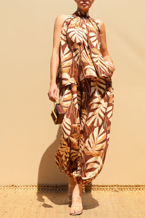 DD8730, Printed Loose Fit Top & Pants Set