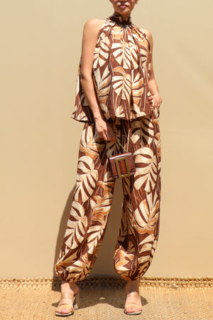 DD8730, Printed Loose Fit Top & Pants Set