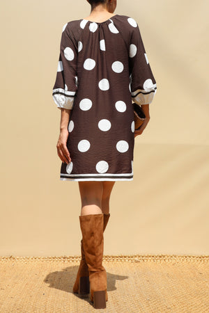 DD8653, Polka Dot Loose Fit Mini Dress