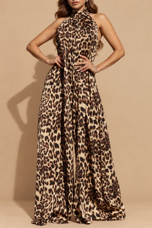 DD8771, Leopard Loose Fit Satin Jumpsuit