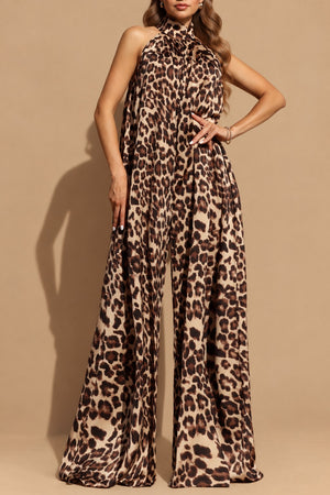 DD8771, Leopard Loose Fit Satin Jumpsuit