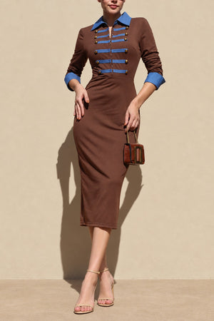 DD8722, Napoleon Knit Midi Dress