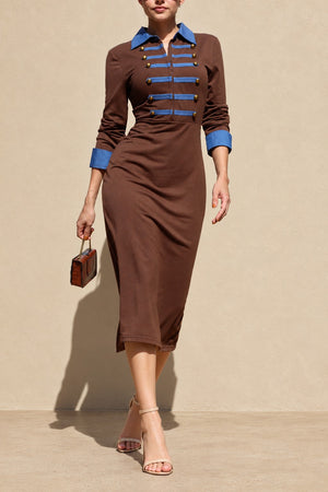 DD8722, Napoleon Knit Midi Dress