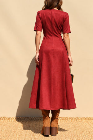 DD8721, Napoleon Suede Midi Dress