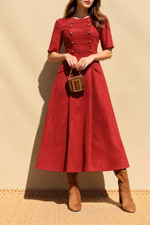 DD8721, Napoleon Suede Midi Dress