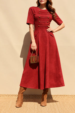 DD8721, Napoleon Suede Midi Dress