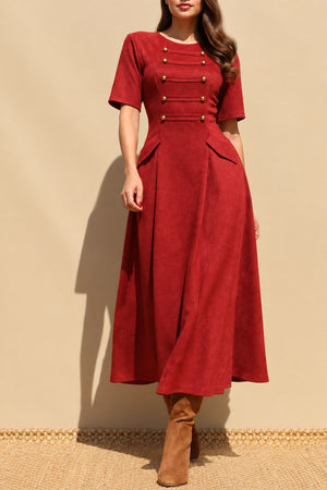 DD8721, Napoleon Suede Midi Dress