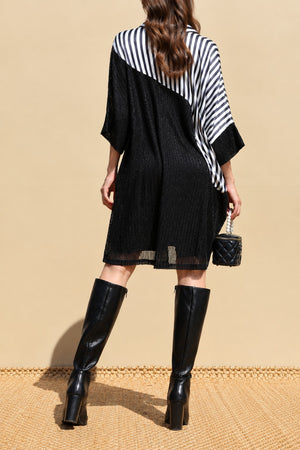 DD8703, Sequin Button Down Shirt Mini Dress