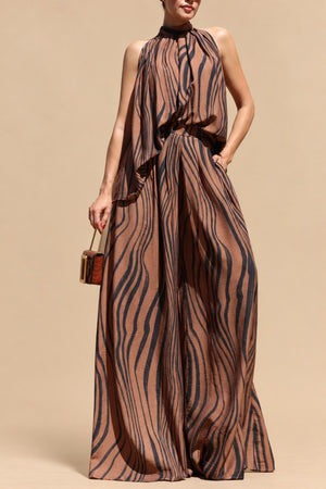 DD8757, Zebra Printed Loose Fit Top & Pants Set