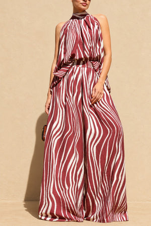 DD8757, Zebra Printed Loose Fit Top & Pants Set