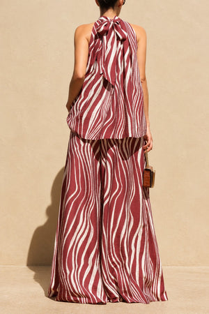 DD8757, Zebra Printed Loose Fit Top & Pants Set