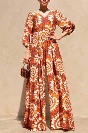 DD8756, Printed Loose Fit Jumpsuit