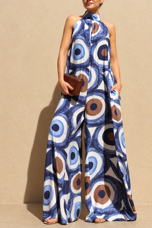 DD8758, Printed Loose Fit Jumpsuit