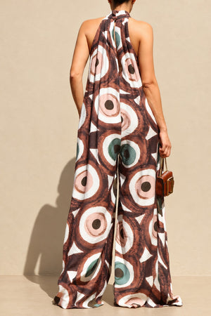 DD8758, Printed Loose Fit Jumpsuit