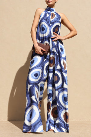 DD8758, Printed Loose Fit Jumpsuit