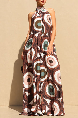 DD8758, Printed Loose Fit Jumpsuit