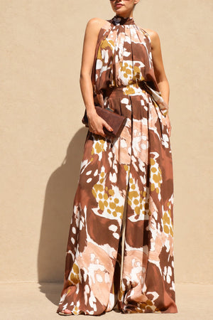 DD8785, Printed Loose Fit Top & Pants Set