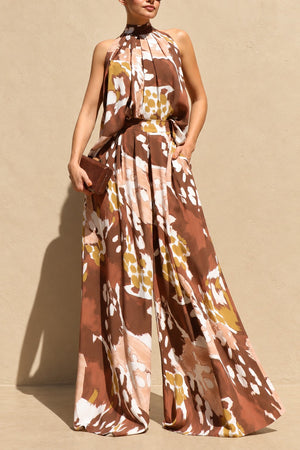 DD8785, Printed Loose Fit Top & Pants Set