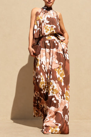 DD8785, Printed Loose Fit Top & Pants Set