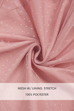 DD4650, RUFFLED MESH LONG DRESS