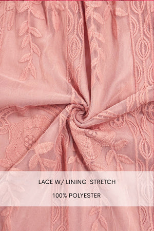 DD7022, SMOCKED TOP LACE MAXI DRESS