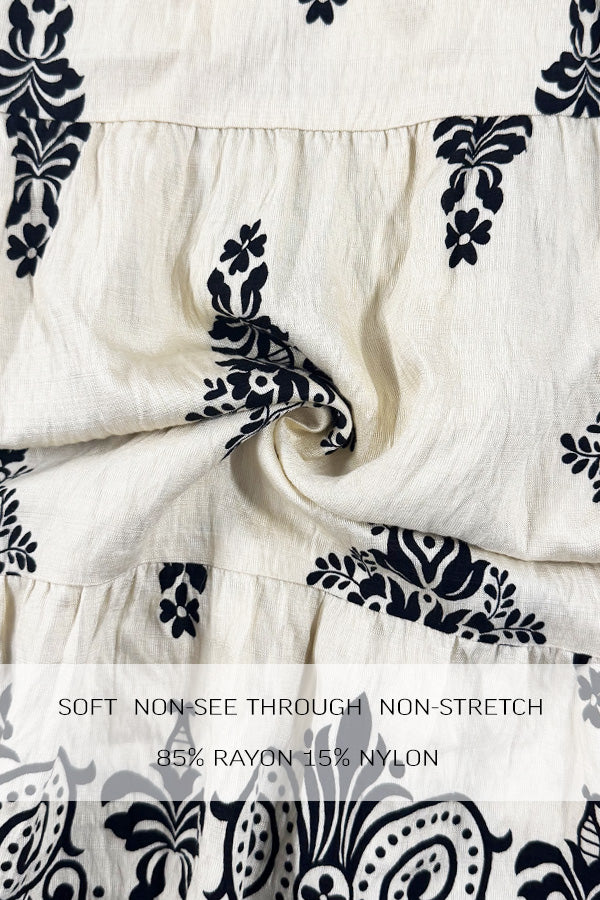 DD7080, PRINTED WOVEN MAXI DRESS