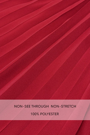 DD7533, CAPE PLEATED WOVEN MIDI DRESS