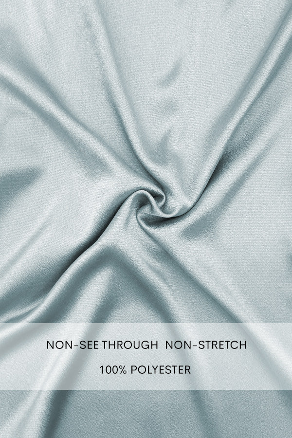 DD7485, V NECK SATIN MIDI DRESS