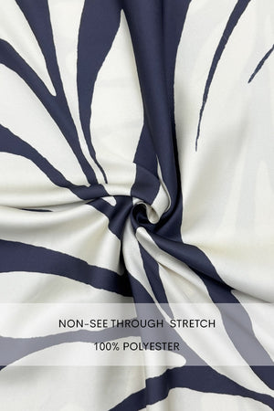 DD7522, PRINTED ONE SHOULDER SATIN MIDI DRESS